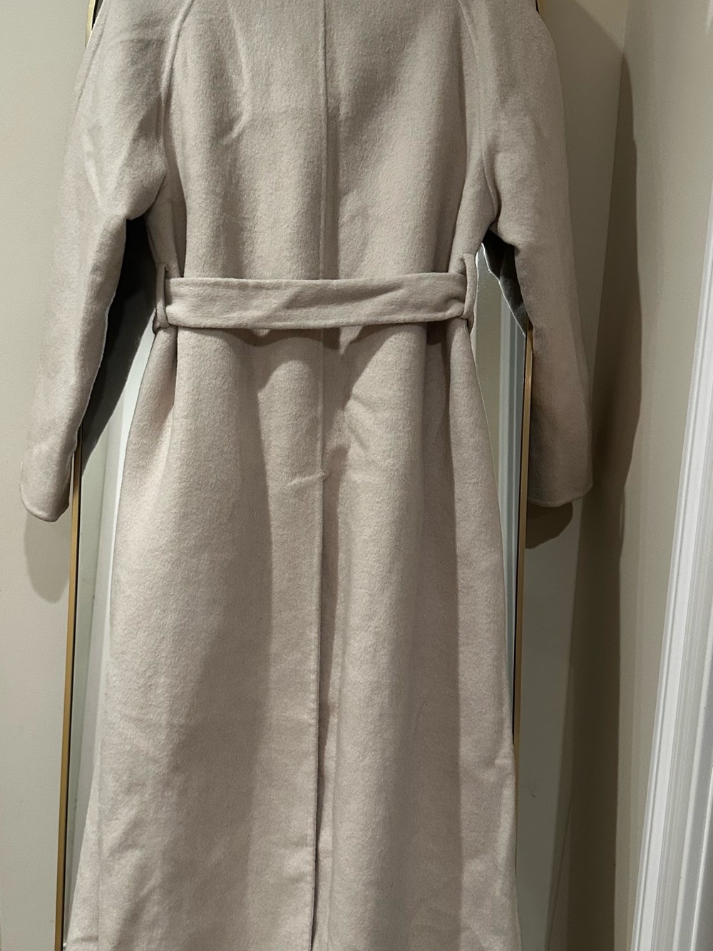 Wool Wrap Coat - Cream Beige - Picture 4 of 6